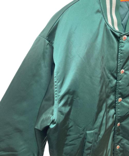 HUMAN MADE（ヒューマンメイド）HUMAN MADE (ヒューマンメイド) NYLON STADIUM JACKETスタジャン グリーン サイズ:SIZE Lの古着・服飾アイテム
