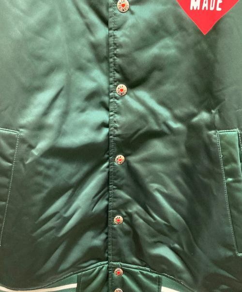 HUMAN MADE（ヒューマンメイド）HUMAN MADE (ヒューマンメイド) NYLON STADIUM JACKETスタジャン グリーン サイズ:SIZE Lの古着・服飾アイテム
