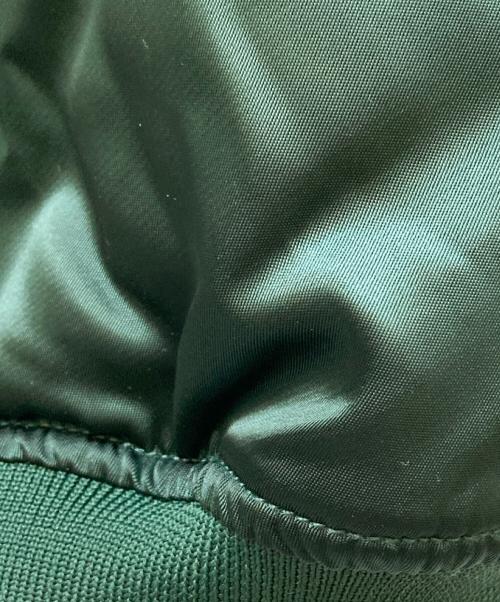 HUMAN MADE（ヒューマンメイド）HUMAN MADE (ヒューマンメイド) NYLON STADIUM JACKETスタジャン グリーン サイズ:SIZE Lの古着・服飾アイテム
