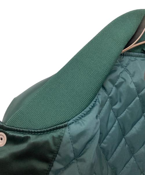 HUMAN MADE（ヒューマンメイド）HUMAN MADE (ヒューマンメイド) NYLON STADIUM JACKETスタジャン グリーン サイズ:SIZE Lの古着・服飾アイテム