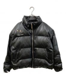 THUG CLUB（サグ クラブ）の古着「TC Leather Puffer Jacket」｜ブラック