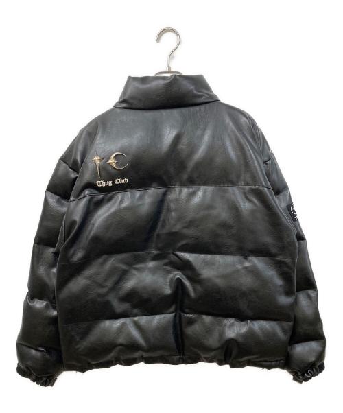 THUG CLUB（サグ クラブ）THUG CLUB (サグ クラブ) TC Leather Puffer Jacket ブラック サイズ:SIZE 2の古着・服飾アイテム