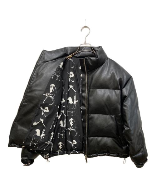 THUG CLUB（サグ クラブ）THUG CLUB (サグ クラブ) TC Leather Puffer Jacket ブラック サイズ:SIZE 2の古着・服飾アイテム
