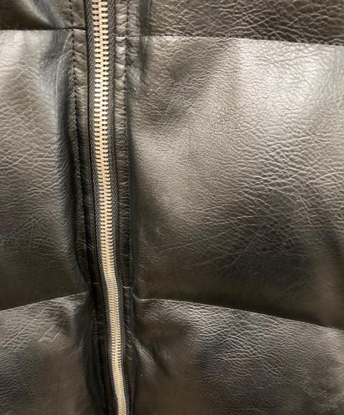 THUG CLUB（サグ クラブ）THUG CLUB (サグ クラブ) TC Leather Puffer Jacket ブラック サイズ:SIZE 2の古着・服飾アイテム