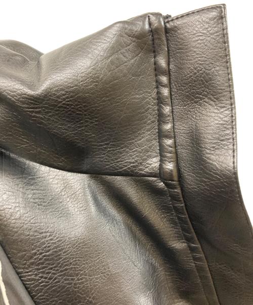 THUG CLUB（サグ クラブ）THUG CLUB (サグ クラブ) TC Leather Puffer Jacket ブラック サイズ:SIZE 2の古着・服飾アイテム