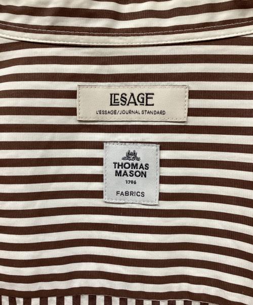 journal standard L'essage（ジャーナルスタンダード レサージュ）journal standard L'essage (ジャーナルスタンダード レサージュ) THOMAS MASONスタンドカラーシャツ ブラウン サイズ:SIZE Freeの古着・服飾アイテム