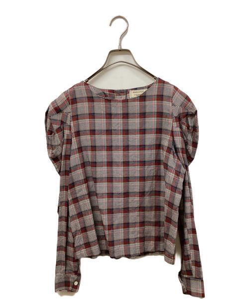 maison kitsune（メゾンキツネ）maison kitsune (メゾンキツネ) チェックパフスリーブブラウス マルチカラー サイズ:SIZE 34の古着・服飾アイテム