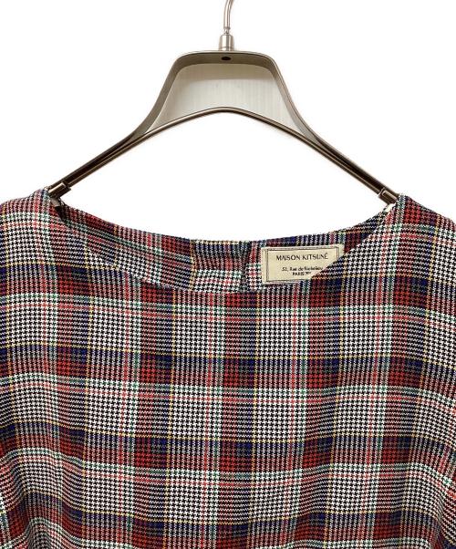 maison kitsune（メゾンキツネ）maison kitsune (メゾンキツネ) チェックパフスリーブブラウス マルチカラー サイズ:SIZE 34の古着・服飾アイテム