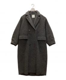 CLANE（クラネ）の古着「DOUBLE WOOL LONG COAT」｜グレー