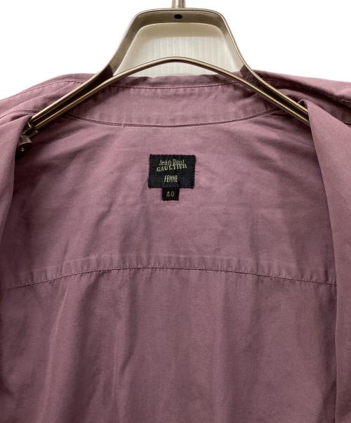 Jean Paul Gaultier FEMME（ジャンポールゴルチエ フェム）Jean Paul Gaultier FEMME (ジャンポールゴルチエ フェム) 袖刺繍シャツ バイオレット サイズ:SIZE 40の古着・服飾アイテム