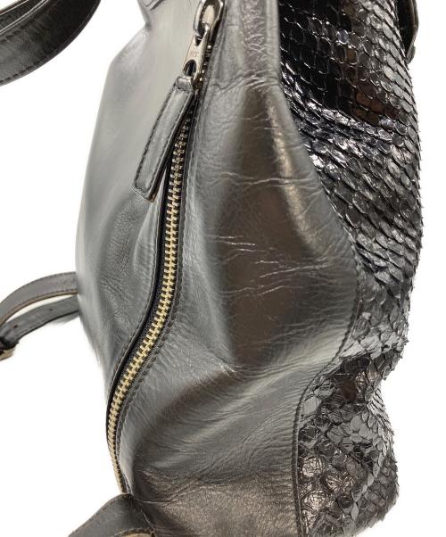 Jean Paul GAULTIER（ジャンポールゴルチェ）Jean Paul GAULTIER (ジャンポールゴルチェ) パイソンリュック ブラックの古着・服飾アイテム