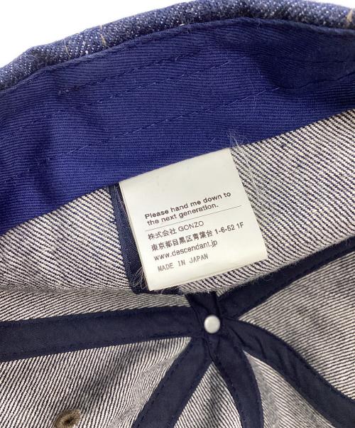 DESCENDANT（ディセンダント）DESCENDANT (ディセンダント) キャップ インディゴの古着・服飾アイテム