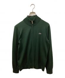LACOSTE（ラコステ）の古着「ジップアップニット」｜グリーン