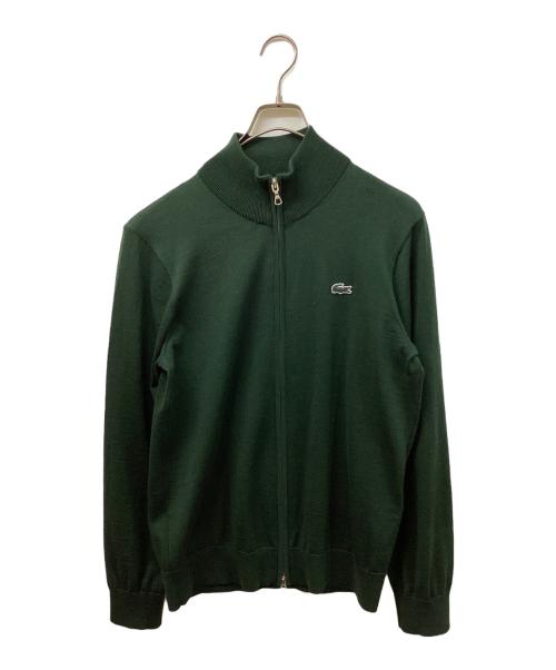 LACOSTE（ラコステ）LACOSTE (ラコステ) ジップアップニット グリーン サイズ:SIZE Sの古着・服飾アイテム
