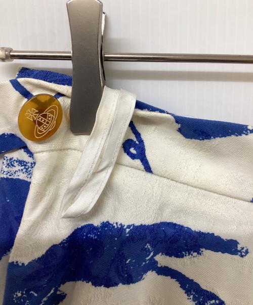 Vivienne Westwood RED LABEL（ヴィヴィアンウエストウッドレッドレーベル）Vivienne Westwood RED LABEL (ヴィヴィアンウエストウッドレッドレーベル) デザイン総柄スカート ブルー サイズ:	SIZE 38の古着・服飾アイテム