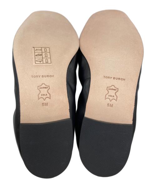 TORY BURCH（トリーバーチ）TORY BURCH (トリーバーチ) バレエパンプス ブラック サイズ:	SIZE 5の古着・服飾アイテム