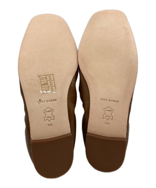 TORY BURCH（トリーバーチ）TORY BURCH (トリーバーチ) バレエパンプス ブラウン サイズ:	SIZE 5の古着・服飾アイテム