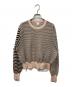6(ROKU) BEAUTY&YOUTH（ロク ビューティーアンドユース）の古着「Sheer Border Crewneck Knit」｜ベージュ