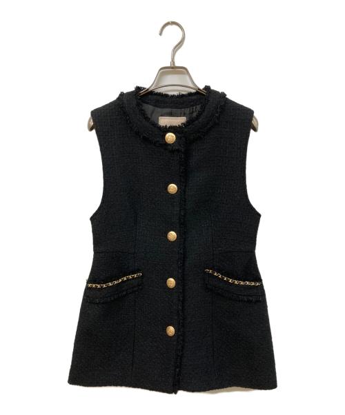 Apuweiser-riche（アプワイザーリッシェ）Apuweiser-riche (アプワイザーリッシェ) ツイードベスト ブラック サイズ:	SIZE 1の古着・服飾アイテム