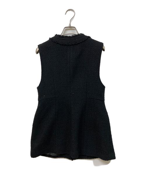 Apuweiser-riche（アプワイザーリッシェ）Apuweiser-riche (アプワイザーリッシェ) ツイードベスト ブラック サイズ:	SIZE 1の古着・服飾アイテム