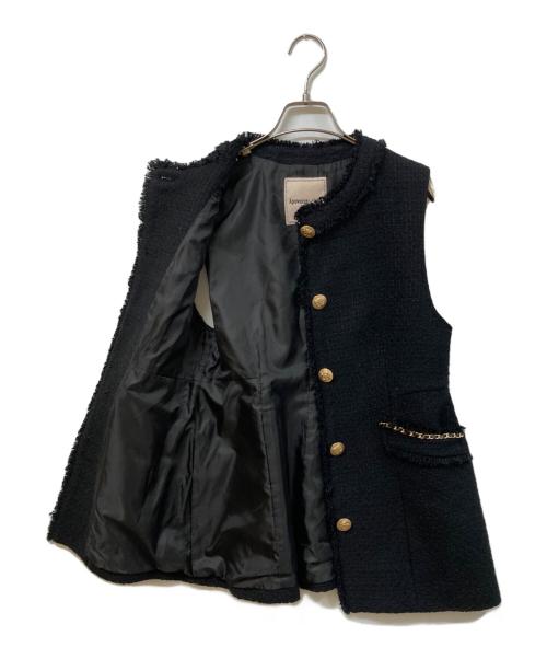 Apuweiser-riche（アプワイザーリッシェ）Apuweiser-riche (アプワイザーリッシェ) ツイードベスト ブラック サイズ:	SIZE 1の古着・服飾アイテム
