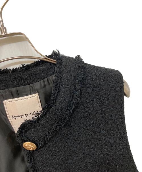 Apuweiser-riche（アプワイザーリッシェ）Apuweiser-riche (アプワイザーリッシェ) ツイードベスト ブラック サイズ:	SIZE 1の古着・服飾アイテム