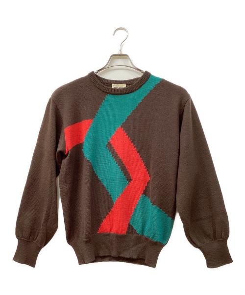 pierre cardin（ピエール・カルダン）pierre cardin (ピエール・カルダン) 古着ニット ブラウン サイズ:SIZE Mの古着・服飾アイテム