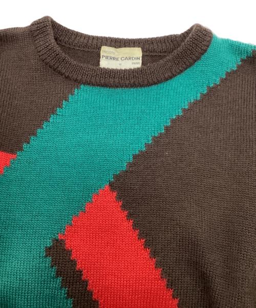 pierre cardin（ピエール・カルダン）pierre cardin (ピエール・カルダン) 古着ニット ブラウン サイズ:SIZE Mの古着・服飾アイテム