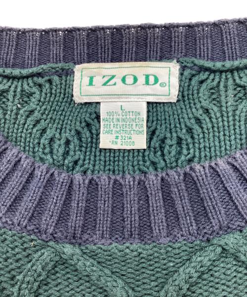 IZOD（アイゾッド）IZOD (アイゾッド) 古着ニット グリーン サイズ:SIZE Lの古着・服飾アイテム