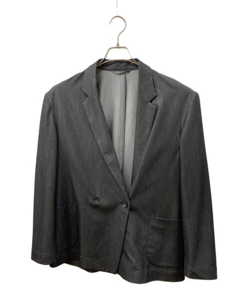 ABAHOUSE（アバハウス）ABAHOUSE (アバハウス) デニムライクツイル ダブルジャケット ブラック サイズ:46の古着・服飾アイテム