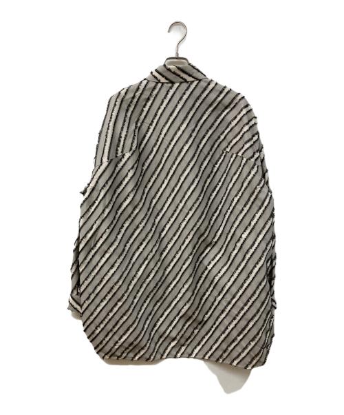 Lui's（ルイス）Lui's (ルイス) バイアス柄カットジャガードシャツ グレー サイズ:SIZE Freeの古着・服飾アイテム
