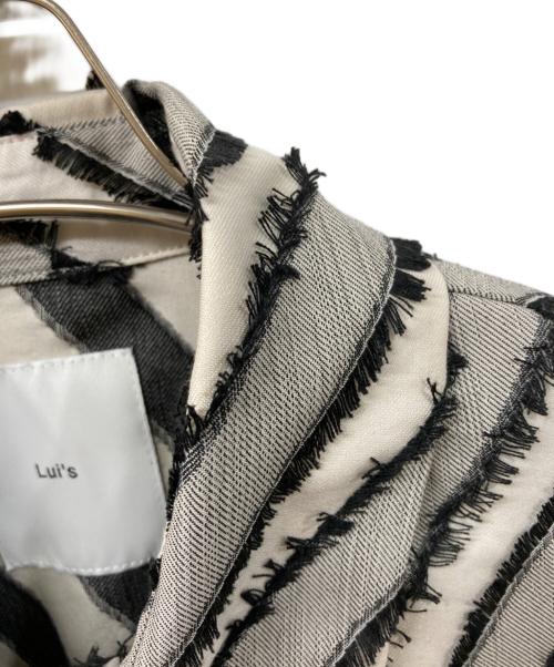 Lui's（ルイス）Lui's (ルイス) バイアス柄カットジャガードシャツ グレー サイズ:SIZE Freeの古着・服飾アイテム