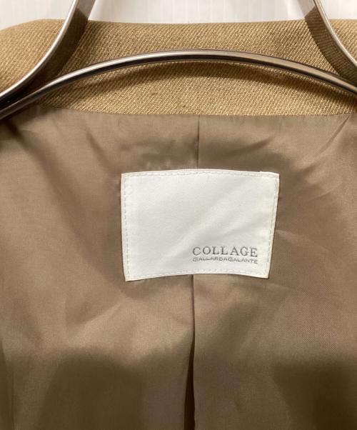 COLLAGE GALLARDAGALANTE（コラージュ ガリャルダガランテ）COLLAGE GALLARDAGALANTE (コラージュ ガリャルダガランテ) ウールライクダブルジャケット ベージュ サイズ:SIZE Freeの古着・服飾アイテム
