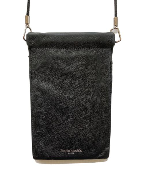 Maison Margiela（メゾンマルジェラ）Maison Margiela (メゾンマルジェラ) レザーネックポーチ ブラックの古着・服飾アイテム