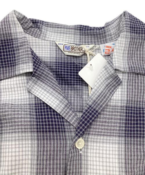 FIVE BROTHER（ファイブブラザー）FIVE BROTHER (ファイブブラザー) オンブレチェックシャツ グレー サイズ:SIZE Mの古着・服飾アイテム