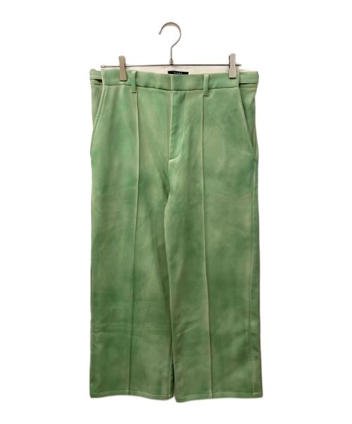 TAAKK（ターク）TAAKK (ターク) LEATHER COATING SLACKS グリーン サイズ:	SIZE Mの古着・服飾アイテム