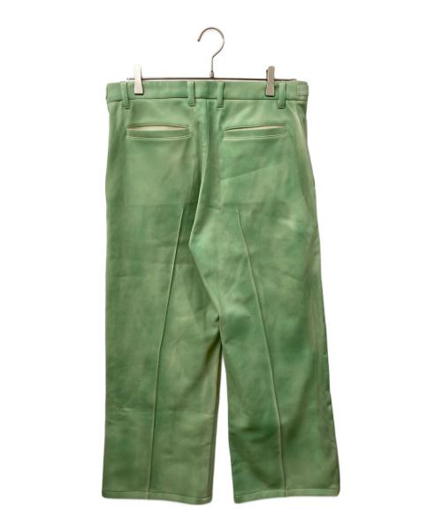TAAKK（ターク）TAAKK (ターク) LEATHER COATING SLACKS グリーン サイズ:	SIZE Mの古着・服飾アイテム