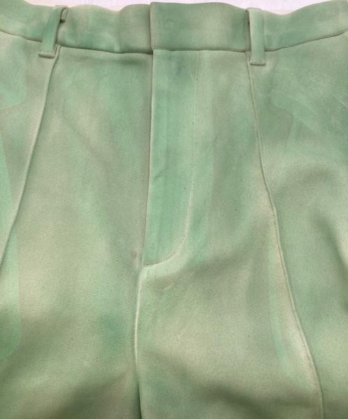 TAAKK（ターク）TAAKK (ターク) LEATHER COATING SLACKS グリーン サイズ:	SIZE Mの古着・服飾アイテム