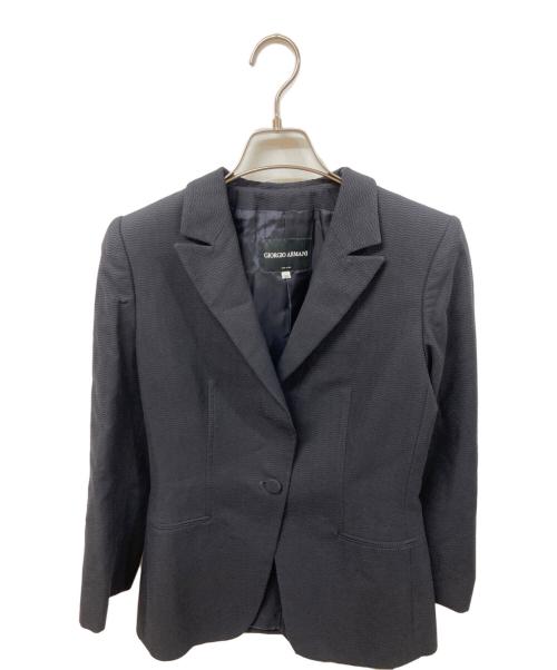 GIORGIO ARMANI（ジョルジオアルマーニ）GIORGIO ARMANI (ジョルジオアルマーニ) テーラードジャケット ブラック サイズ:	SIZE 36の古着・服飾アイテム