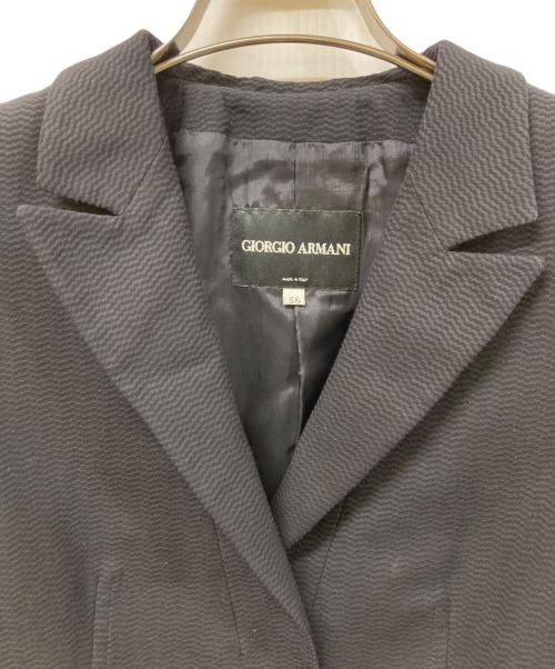 GIORGIO ARMANI（ジョルジオアルマーニ）GIORGIO ARMANI (ジョルジオアルマーニ) テーラードジャケット ブラック サイズ:	SIZE 36の古着・服飾アイテム