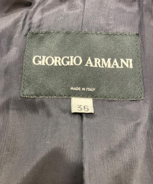 GIORGIO ARMANI（ジョルジオアルマーニ）GIORGIO ARMANI (ジョルジオアルマーニ) テーラードジャケット ブラック サイズ:	SIZE 36の古着・服飾アイテム