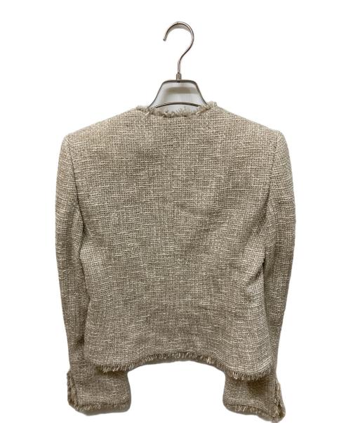 ARMANI COLLEZIONI（アルマーニ コレツィオーニ）ARMANI COLLEZIONI (アルマーニ コレツィオーニ) ツイードジャケット ベージュ サイズ:SIZE 38の古着・服飾アイテム