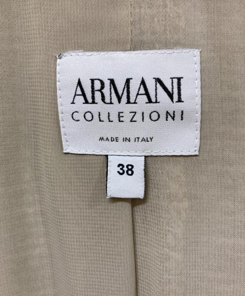 ARMANI COLLEZIONI（アルマーニ コレツィオーニ）ARMANI COLLEZIONI (アルマーニ コレツィオーニ) ツイードジャケット ベージュ サイズ:SIZE 38の古着・服飾アイテム