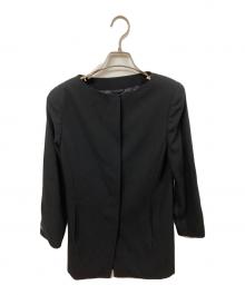MaxMara（マックスマーラ）の古着「ノーカラージャケット」｜ブラック