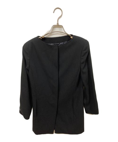 MaxMara（マックスマーラ）MaxMara (マックスマーラ) ノーカラージャケット ブラック サイズ:SIZE 40の古着・服飾アイテム