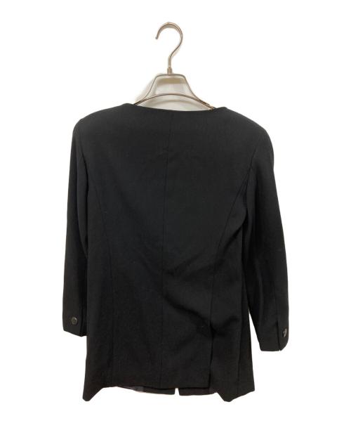 MaxMara（マックスマーラ）MaxMara (マックスマーラ) ノーカラージャケット ブラック サイズ:SIZE 40の古着・服飾アイテム