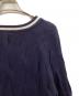 中古・古着 LACOSTE (ラコステ) 変形ケーブルコットンニットセーター ネイビー サイズ:	SIZE M：6000円
