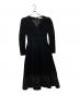 HER LIP TO（ハーリップトゥ）の古着「Embroidered Velour Midi Dress」｜ブラック