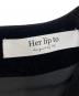 中古・古着 HER LIP TO (ハーリップトゥ) Embroidered Velour Midi Dress ブラック サイズ:SIZE S：5000円