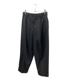beautiful people（ビューティフルピープル）の古着「wool gabardine one tuck tapered pants」｜ブラック×イエロー